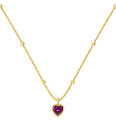 Radiant Heart Gold - Argjend S925