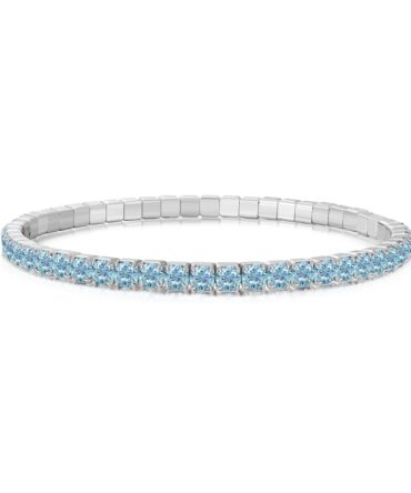 Byzylykë Tennis Elegant me Gurë Shkëlqyes - Argjend S925